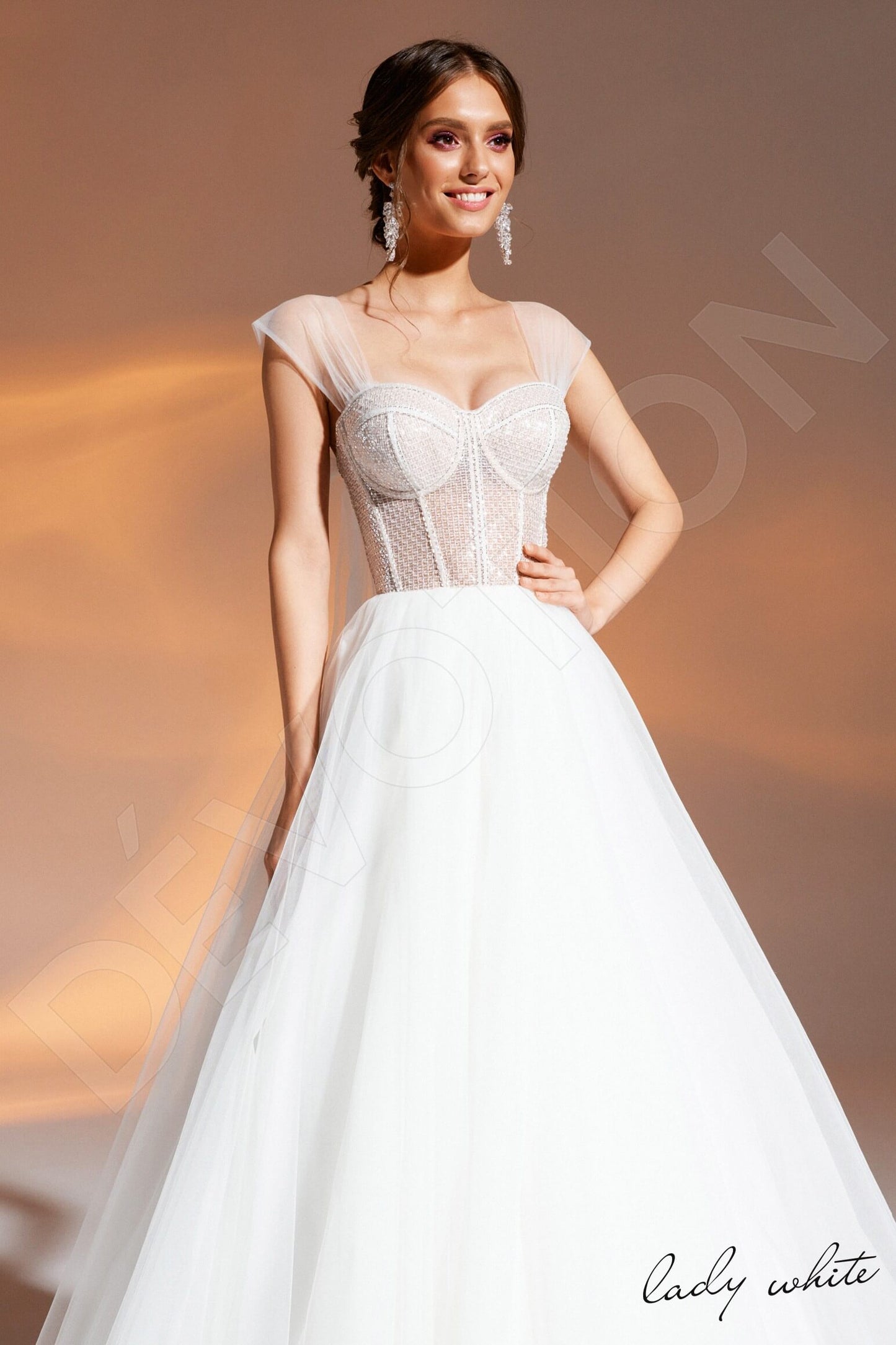 Alika Open back A-line Sleeveless Wedding Dress 2