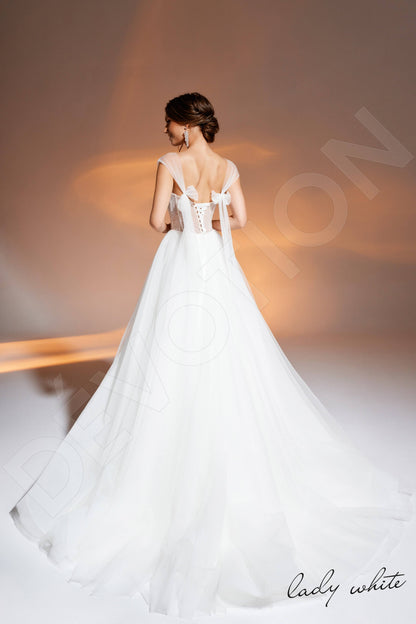 Alika Open back A-line Sleeveless Wedding Dress Back