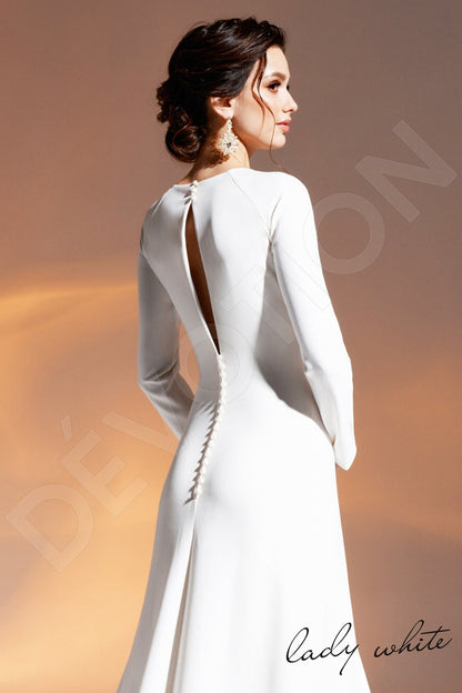 Tabia Open back A-line Long sleeve Wedding Dress 2