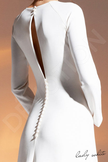 Tabia Open back A-line Long sleeve Wedding Dress 4