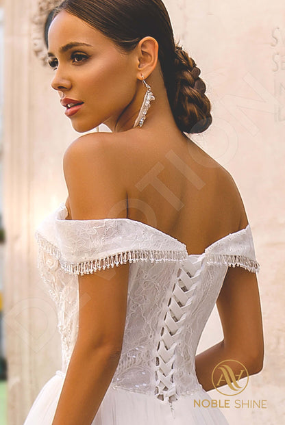 Gracia Open back A-line Sleeveless Wedding Dress 5