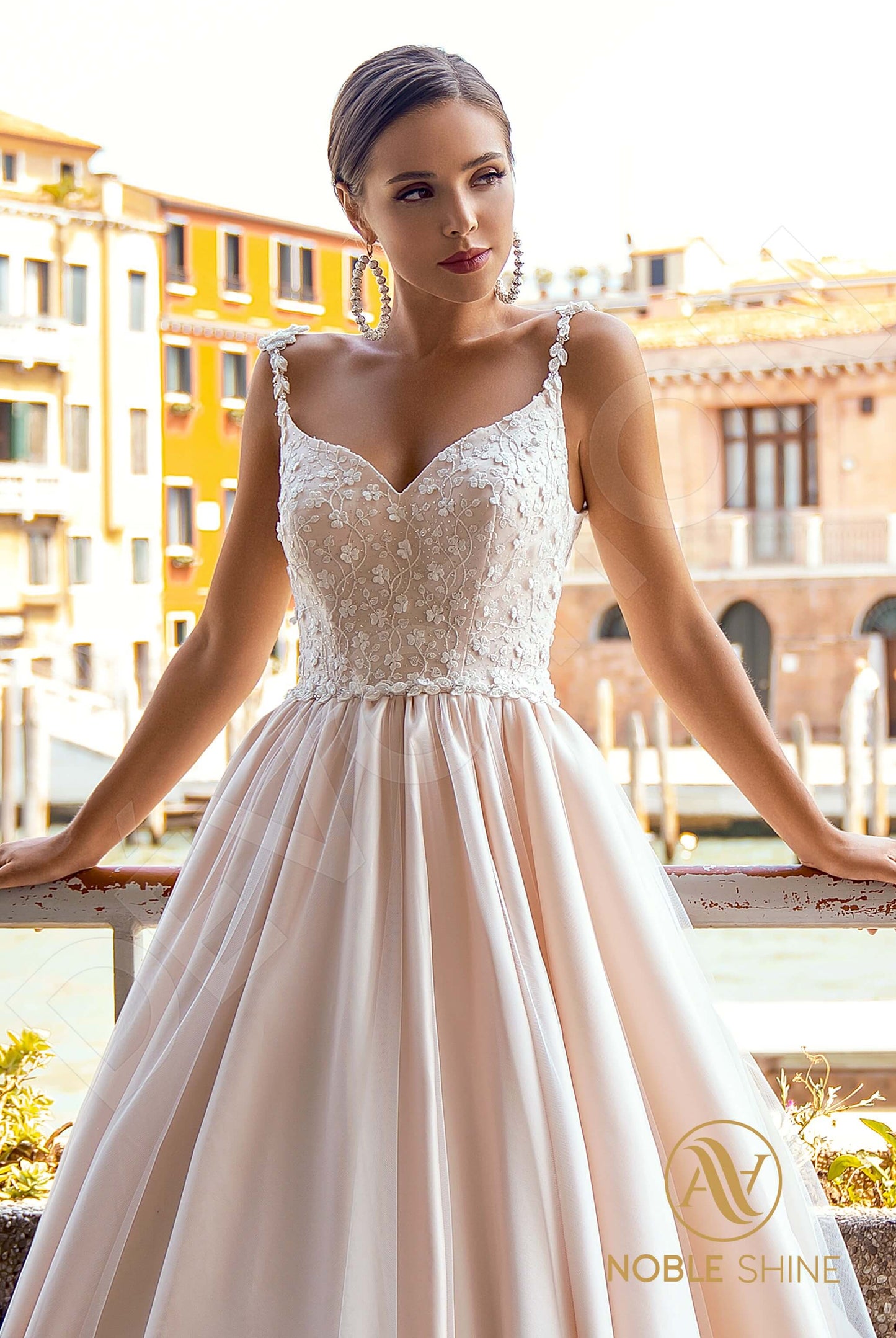 Julietta Open back A-line Straps Wedding Dress 4