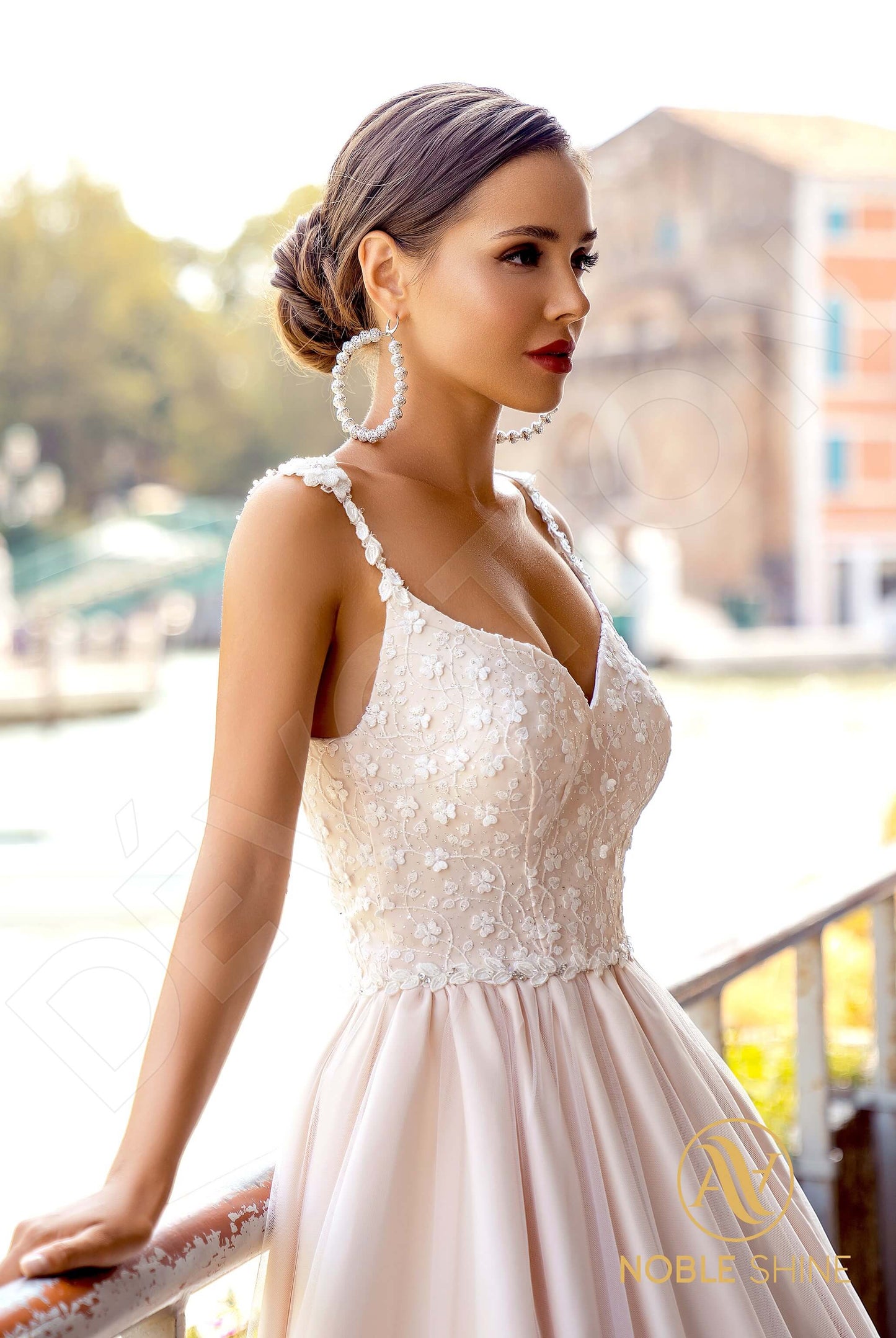 Julietta Open back A-line Straps Wedding Dress 2