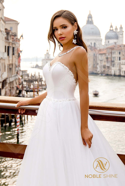 Carla Open back A-line Sleeveless Wedding Dress 3