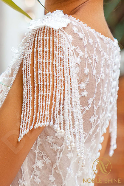 Sarita Lace up back A-line Sleeveless Wedding Dress 7