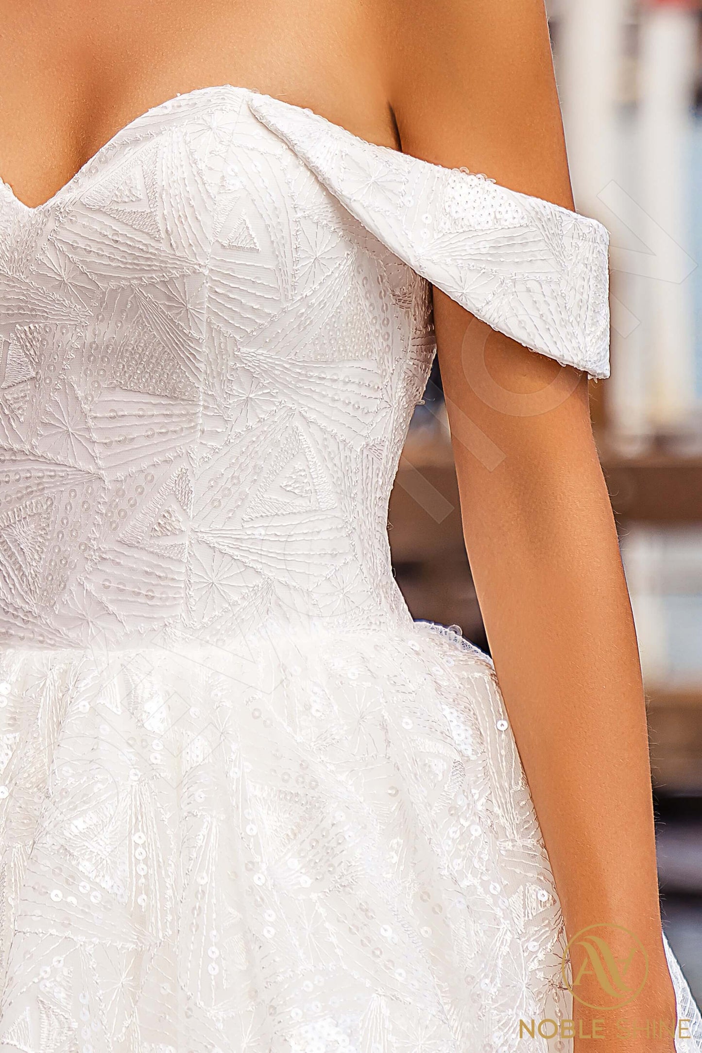 Esmeralda Open back A-line Straps Wedding Dress 7