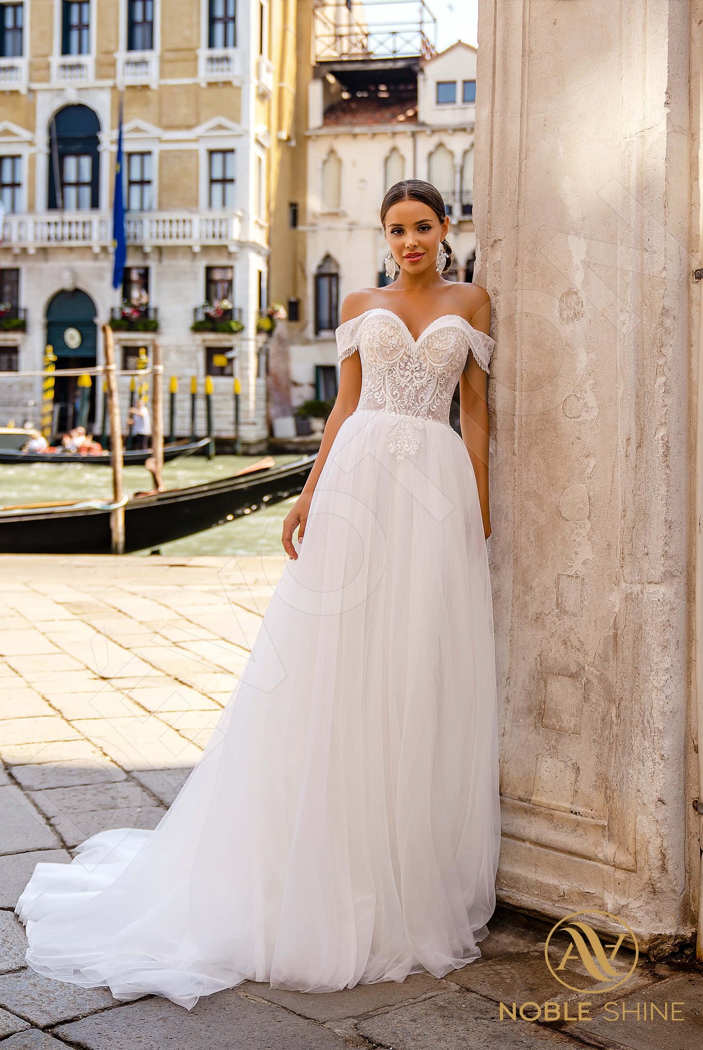 Gracia Open back A-line Sleeveless Wedding Dress 7