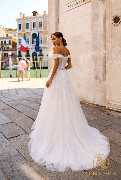 Gracia Open back A-line Sleeveless Wedding Dress Back