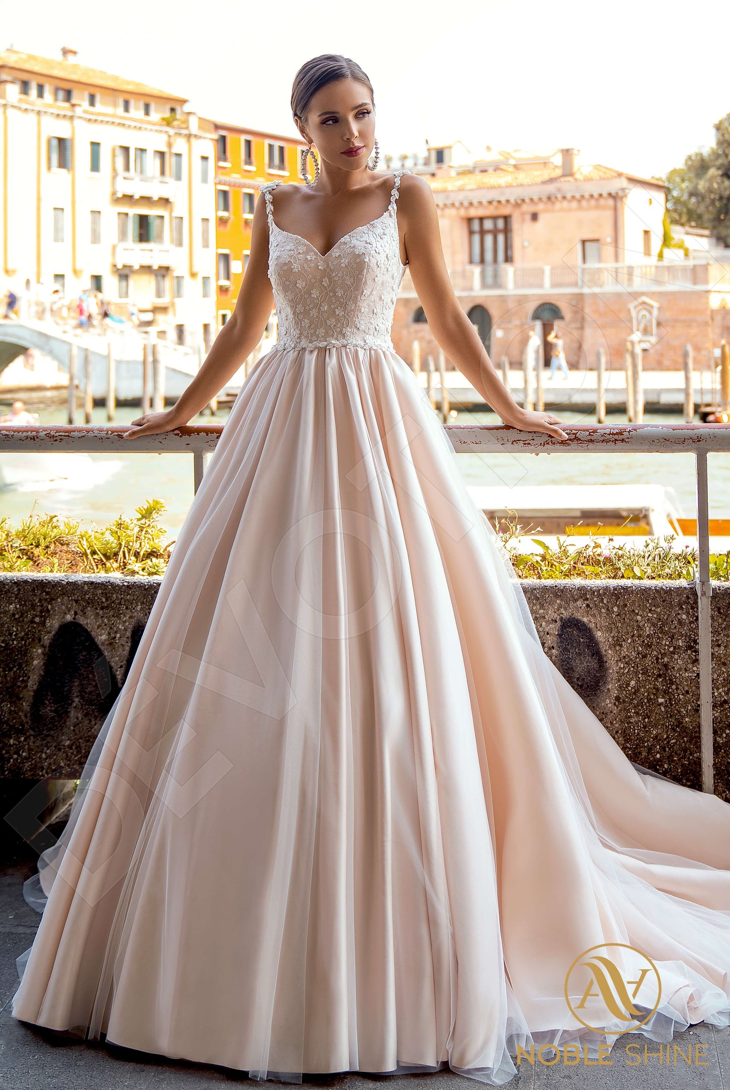 Julietta Open back A-line Straps Wedding Dress Front
