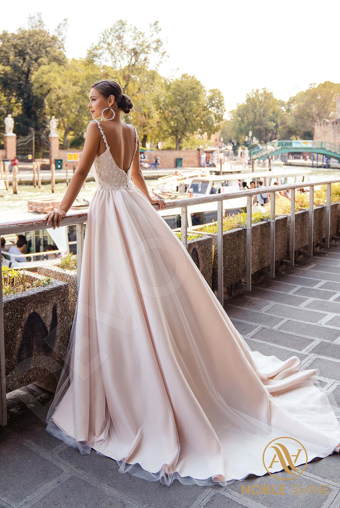 Julietta Open back A-line Straps Wedding Dress Back