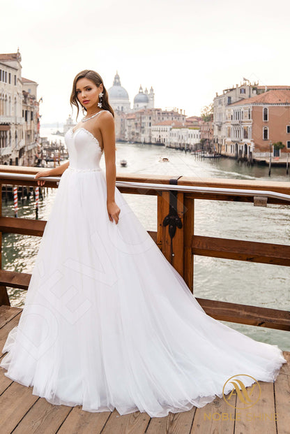 Carla Open back A-line Sleeveless Wedding Dress 5