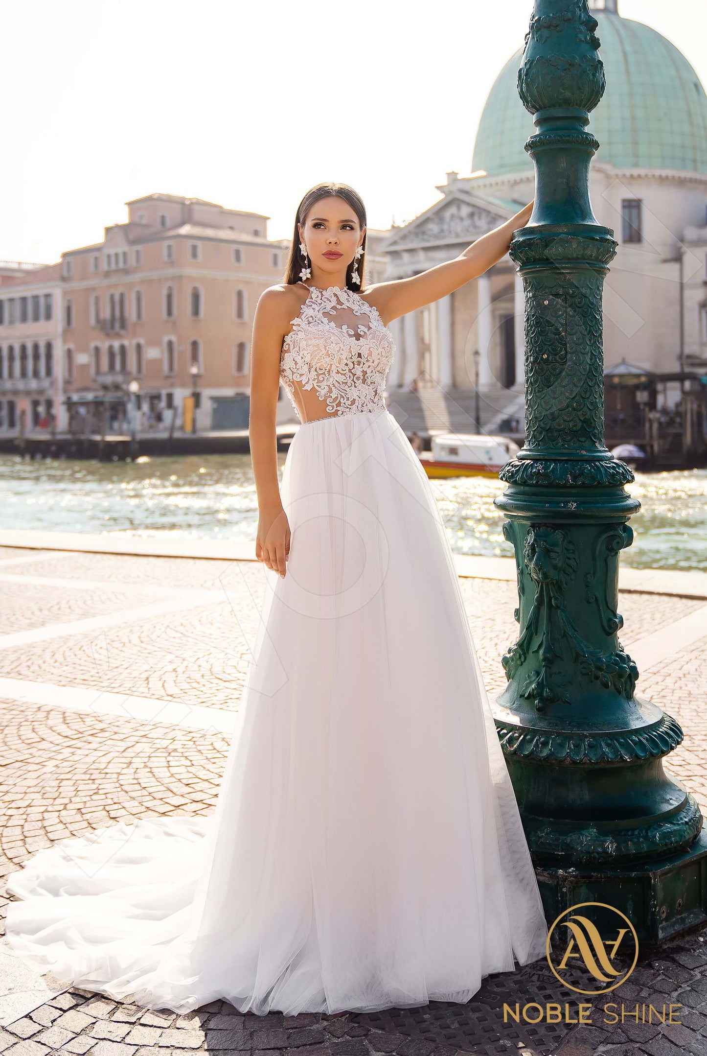 Carmela Full back A-line Sleeveless Wedding Dress 8