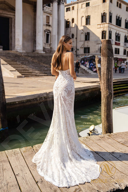Rosabella Open back A-line Straps Wedding Dress Back