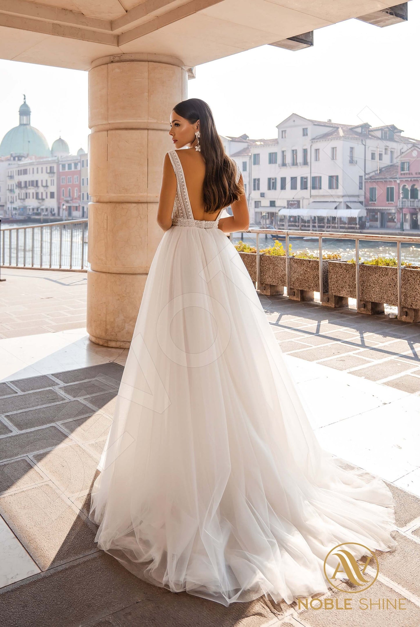 Susanna Open back A-line Sleeveless Wedding Dress Back