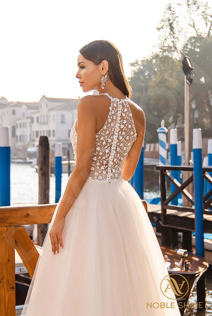 Elouisa Full back A-line Sleeveless Wedding Dress 5