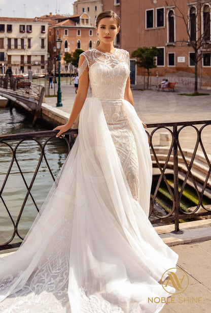 Conchita Full back A-line Sleeveless Wedding Dress Front