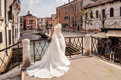 Conchita Full back A-line Sleeveless Wedding Dress 9