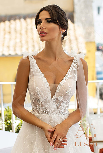Colombina Open back A-line Sleeveless Wedding Dress 4