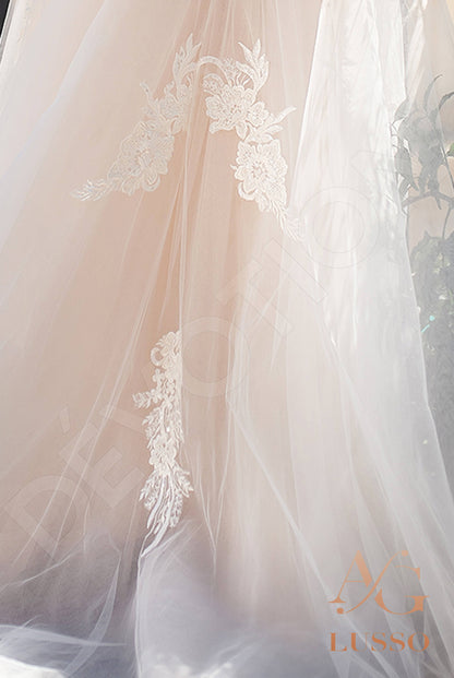 Delfina Full back A-line Sleeveless Wedding Dress 6