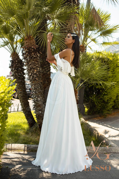 Vincenza Open back A-line Straps Wedding Dress Back