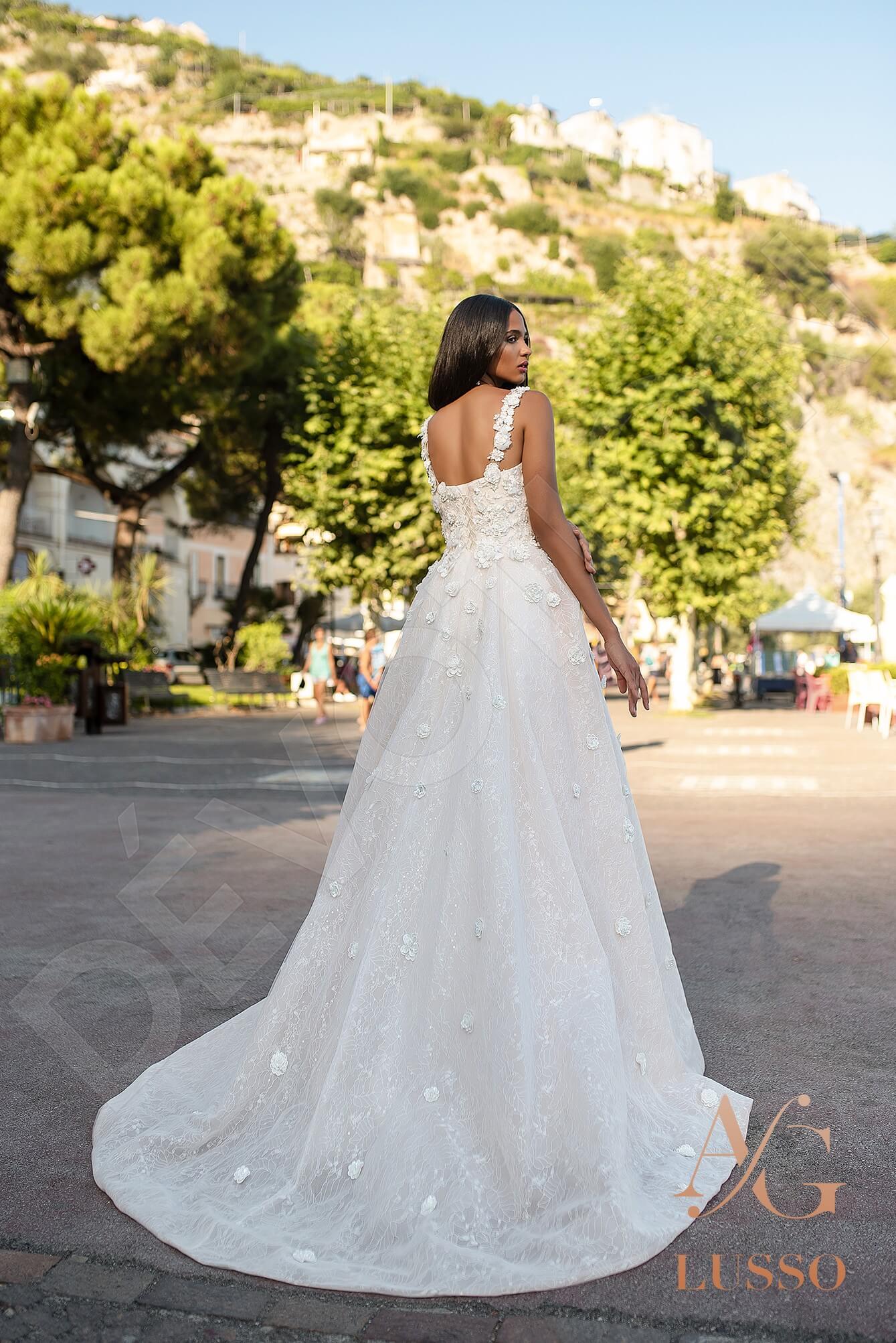 Callista Open back A-line Straps Wedding Dress Back