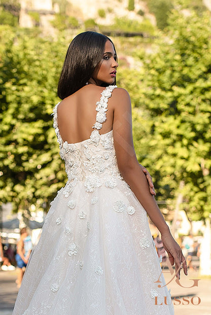 Callista Open back A-line Straps Wedding Dress 3