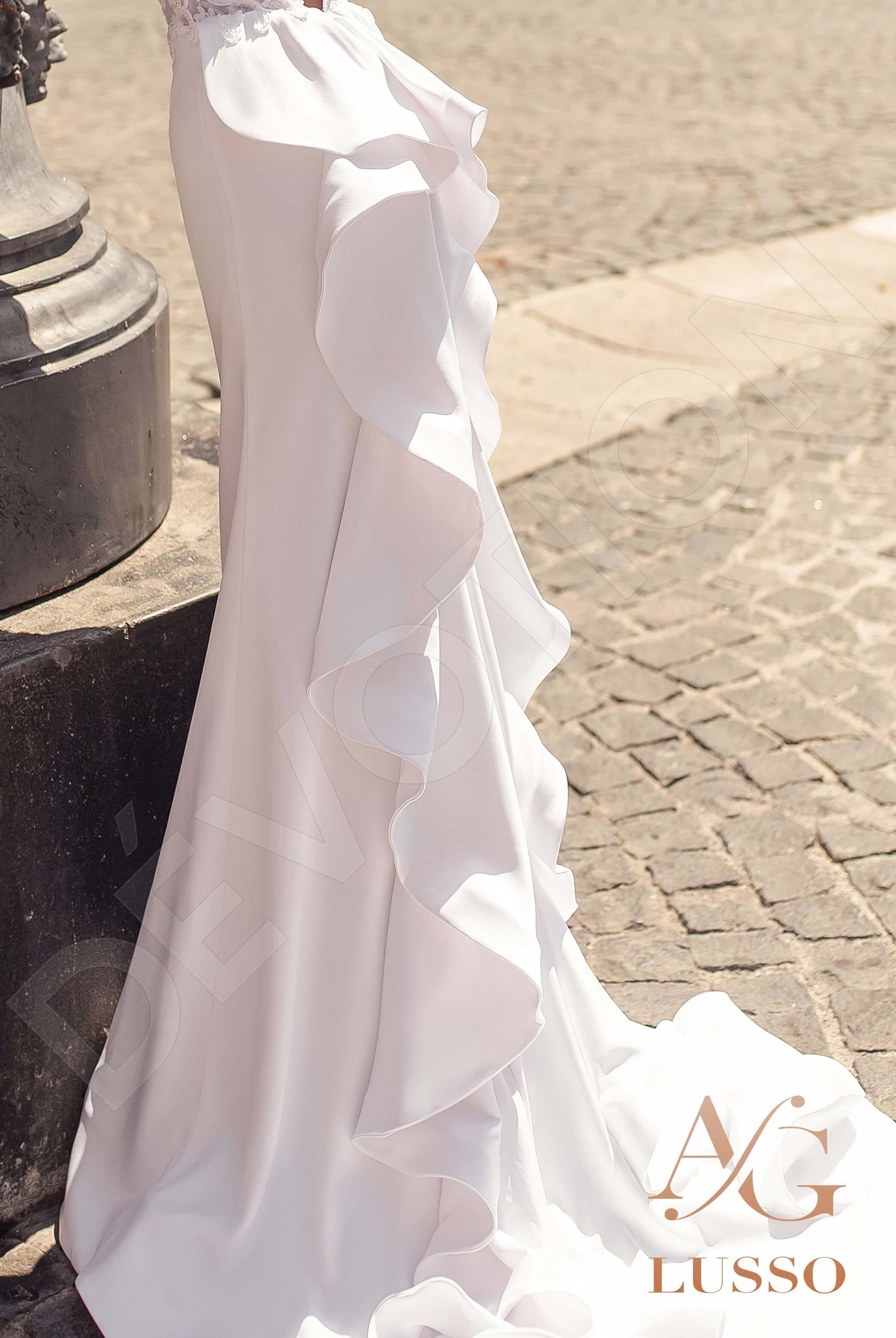 Celia Trumpet/Mermaid Scoop Ivory Wedding dress