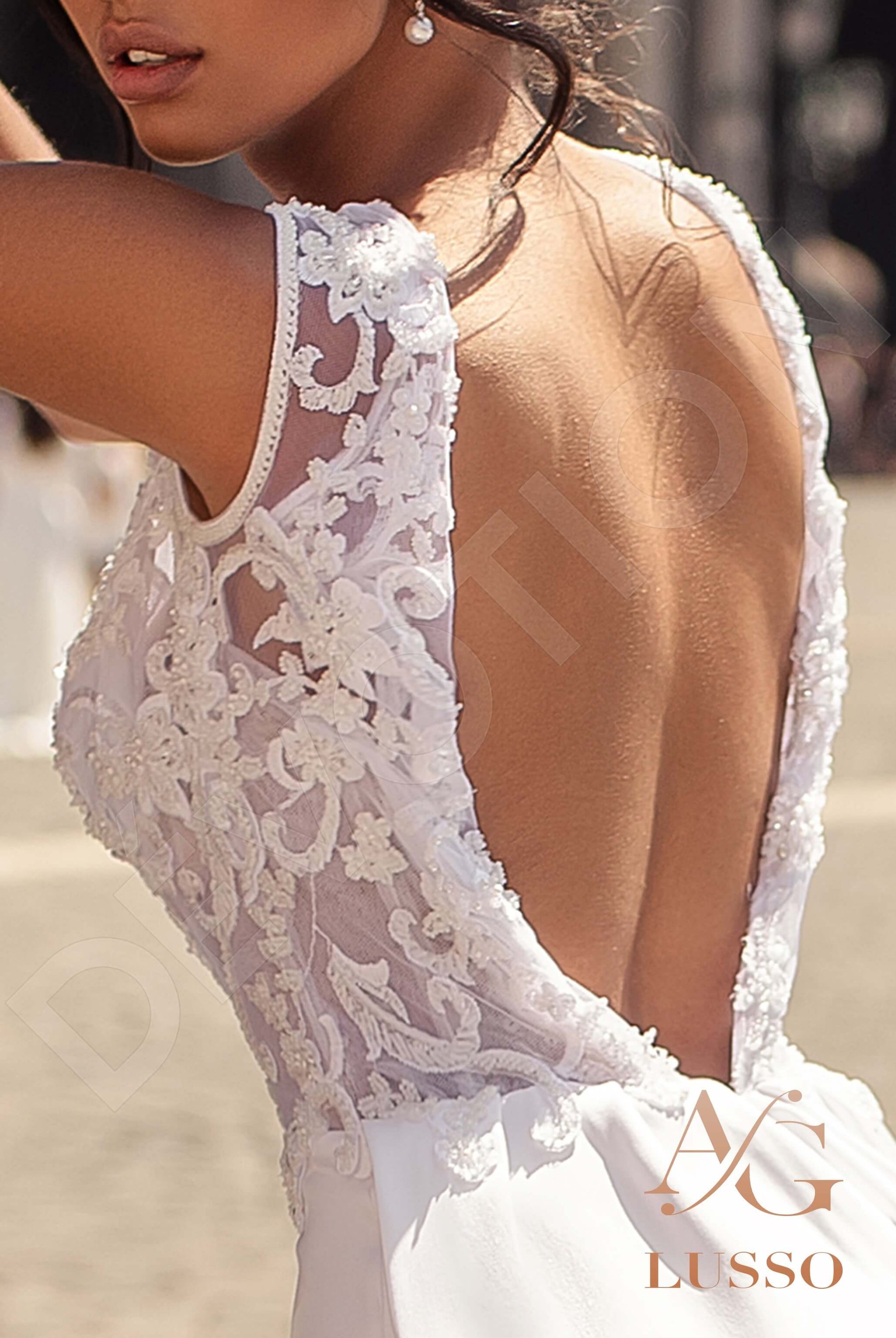 Celia Trumpet/Mermaid Scoop Ivory Wedding dress