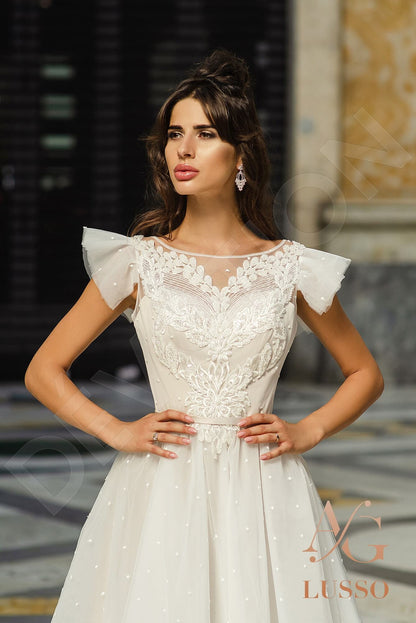Edmonda Open back A-line Sleeveless Wedding Dress 4