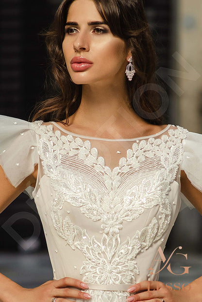 Edmonda Open back A-line Sleeveless Wedding Dress 2