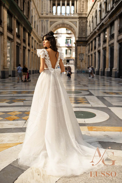 Edmonda Open back A-line Sleeveless Wedding Dress 5