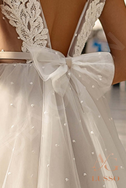 Edmonda Open back A-line Sleeveless Wedding Dress 9