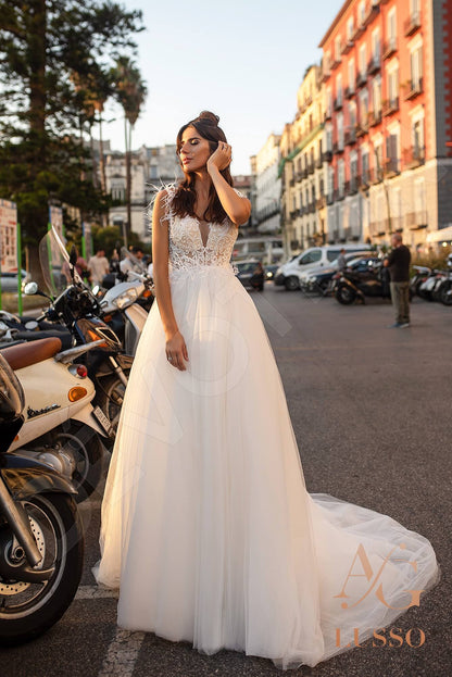 Falco Open back A-line Sleeveless Wedding Dress 5