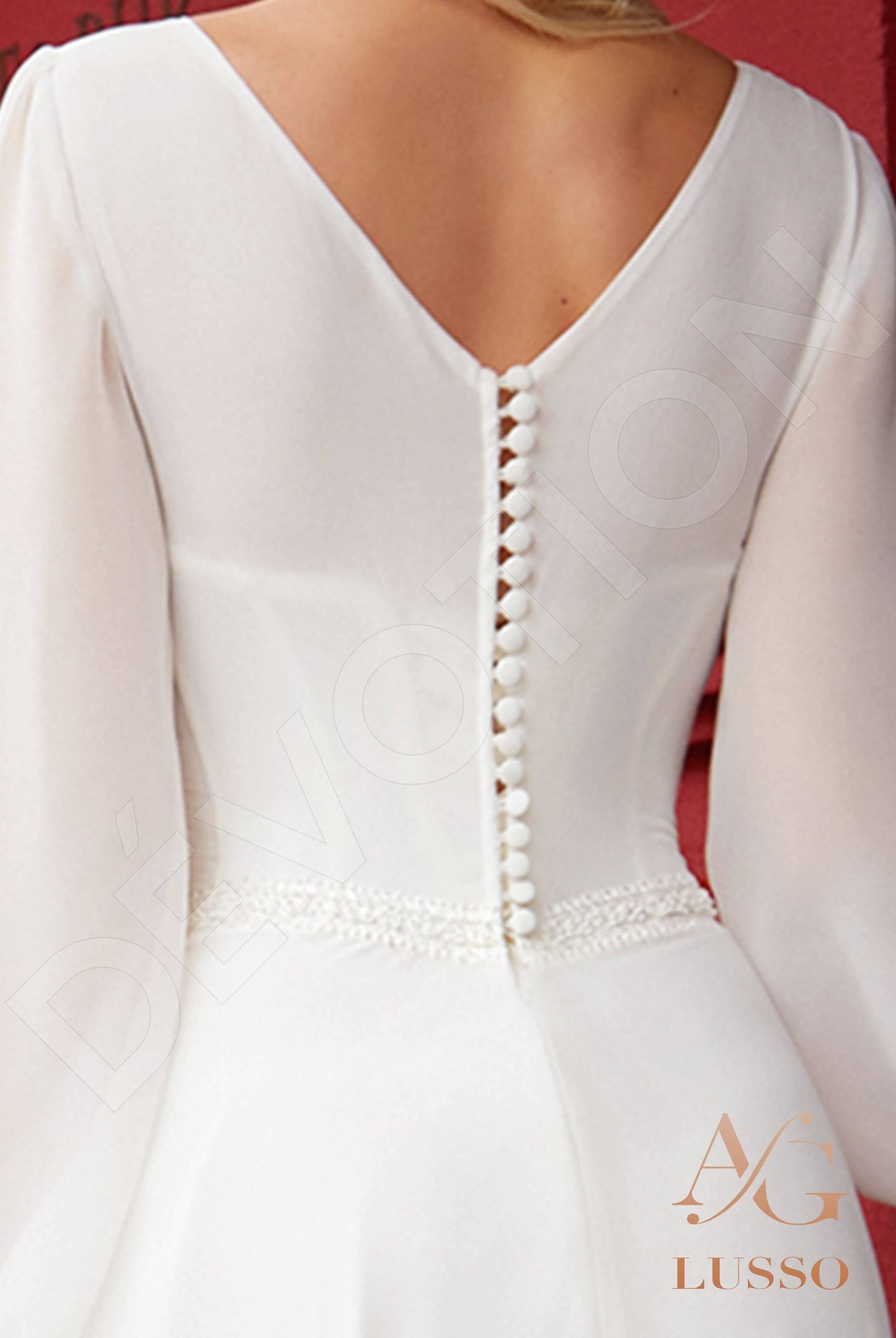 Armana Open back A-line Long sleeve Wedding Dress 3