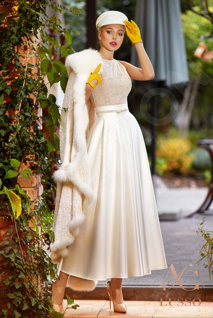 Morana Open back A-line Sleeveless Wedding Dress Front