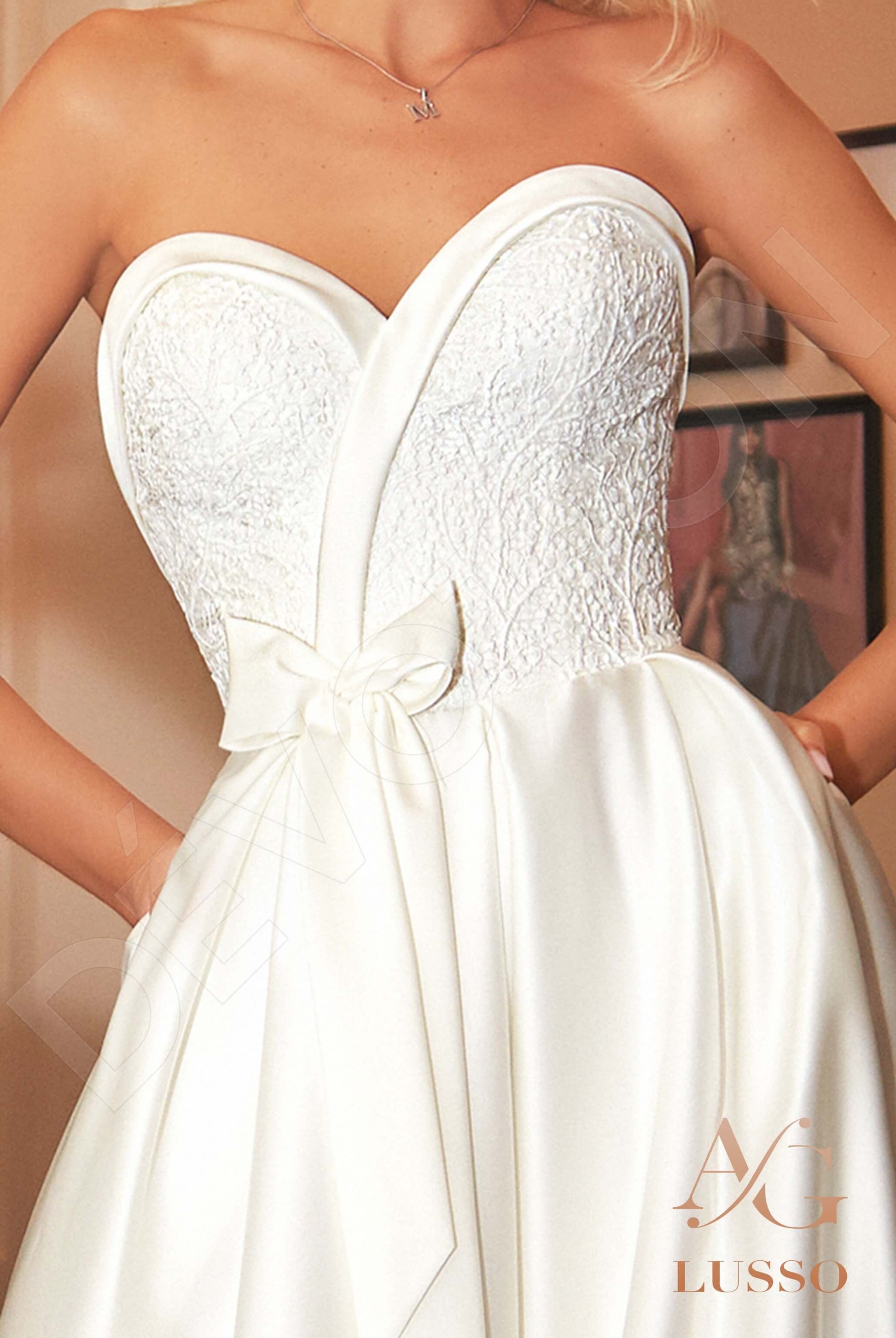Unala A-line Sweetheart Milk Wedding dress