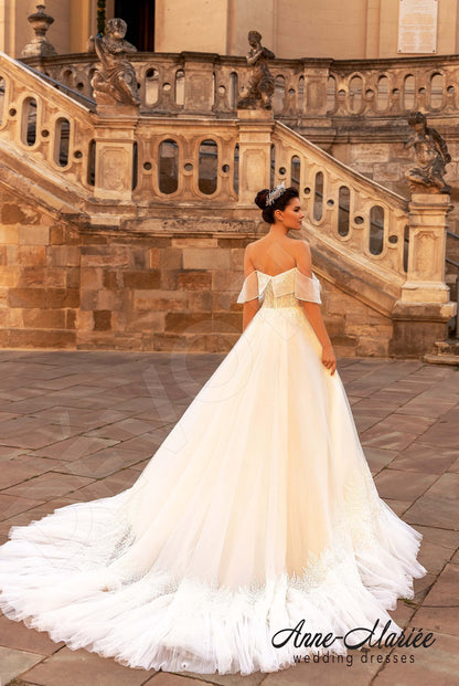 Aile Open back Princess/Ball Gown Detachable sleeves Wedding Dress Back