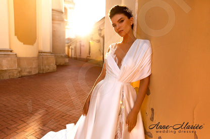 Letisia Illusion back A-line Sleeveless Wedding Dress 9