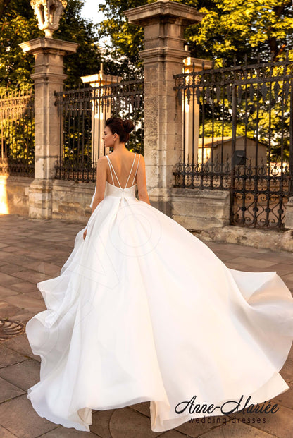 Marcel Open back A-line Straps Wedding Dress Back