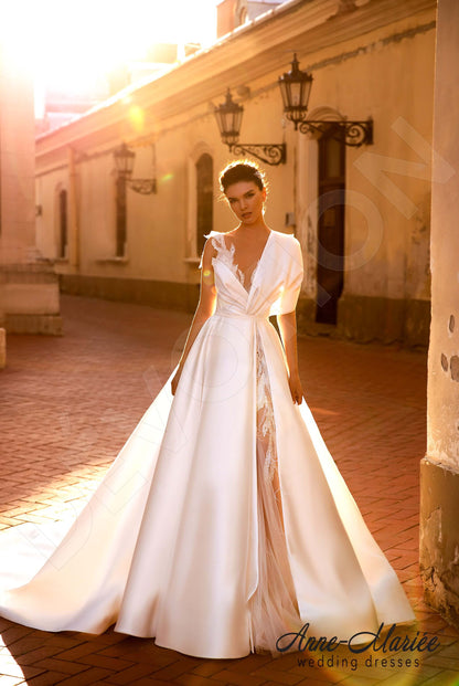 Letisia Illusion back A-line Sleeveless Wedding Dress 10