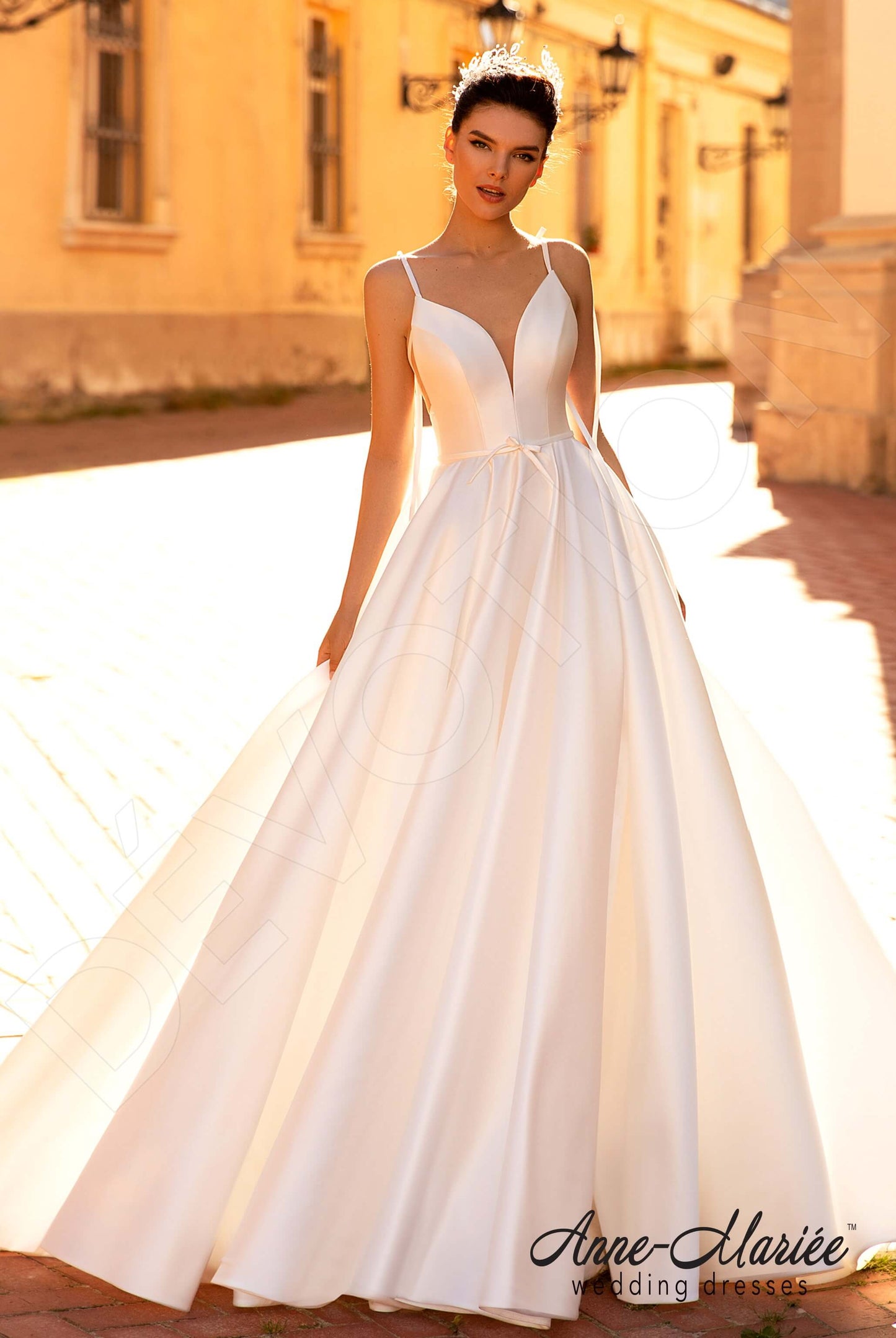 Remi Open back A-line Straps Wedding Dress Front