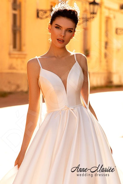 Remi Open back A-line Straps Wedding Dress 5