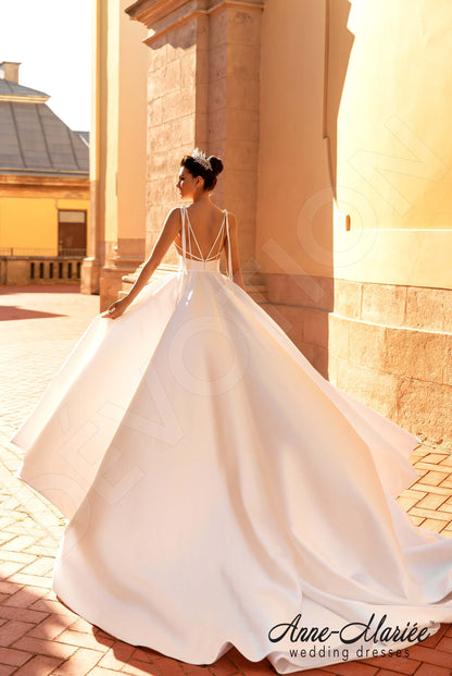 Remi Open back A-line Straps Wedding Dress Back