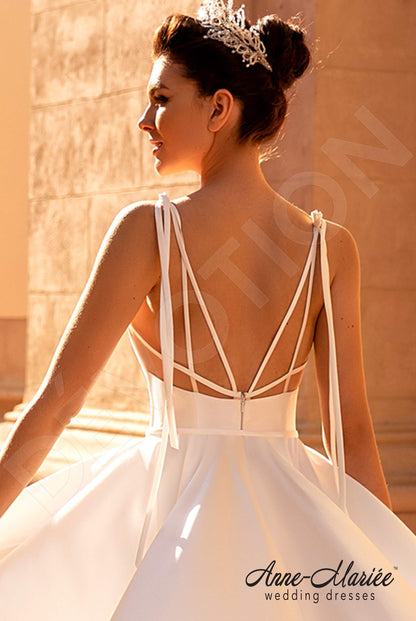 Remi Open back A-line Straps Wedding Dress 3
