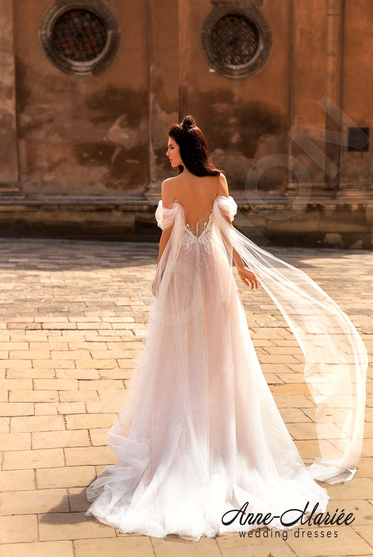 Sibilla Illusion back A-line Sleeveless Wedding Dress Back