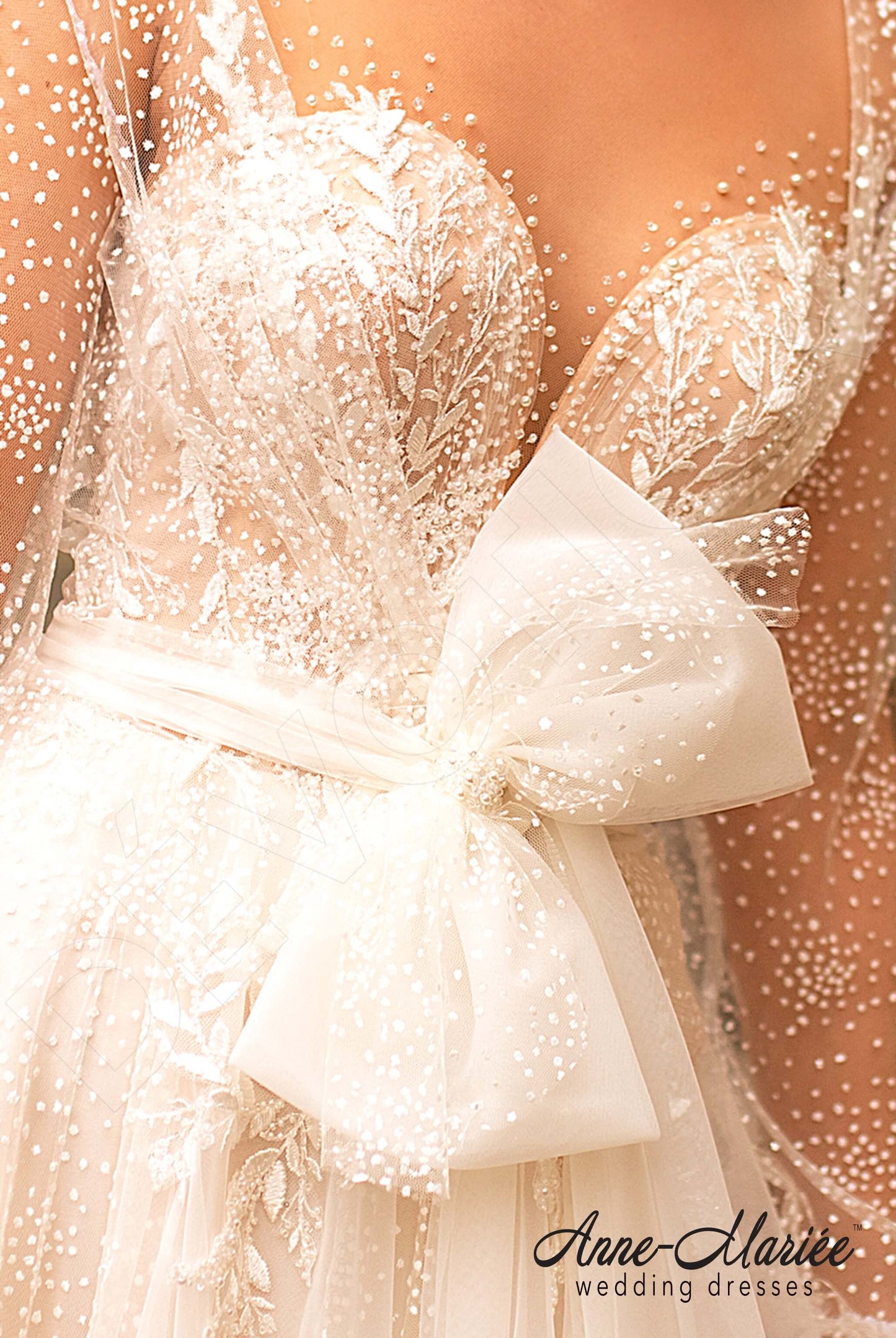 Valerina Illusion back A-line Sleeveless Wedding Dress 6