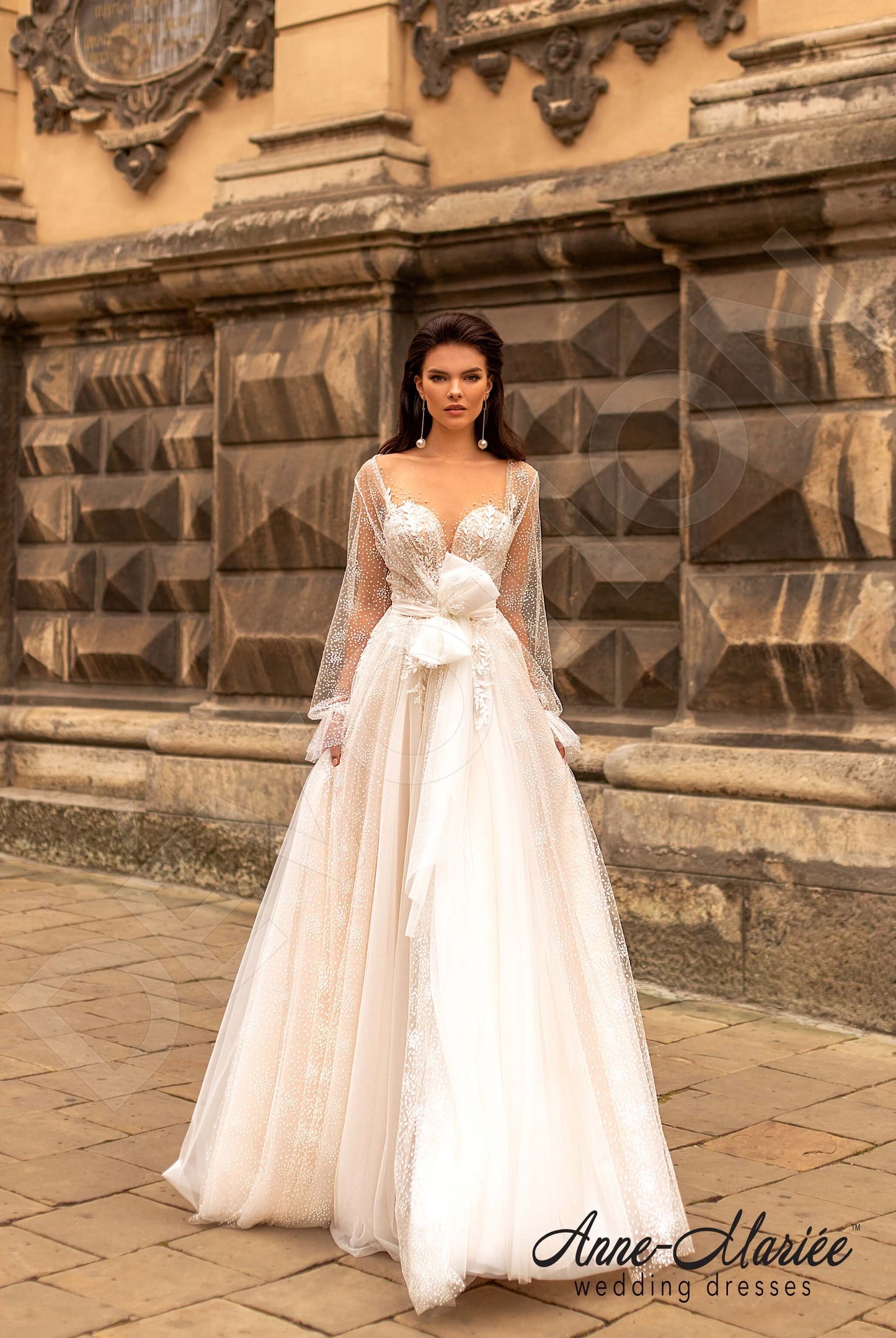Valerina Illusion back A-line Sleeveless Wedding Dress 5