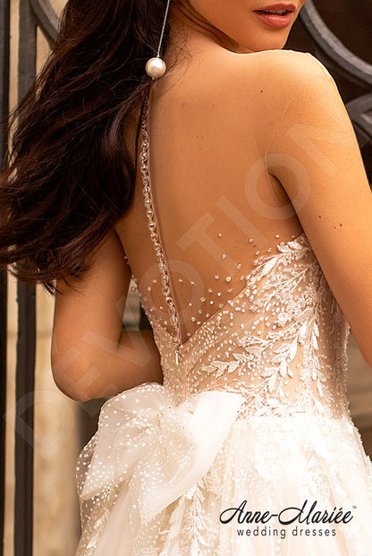 Valerina Illusion back A-line Sleeveless Wedding Dress 8