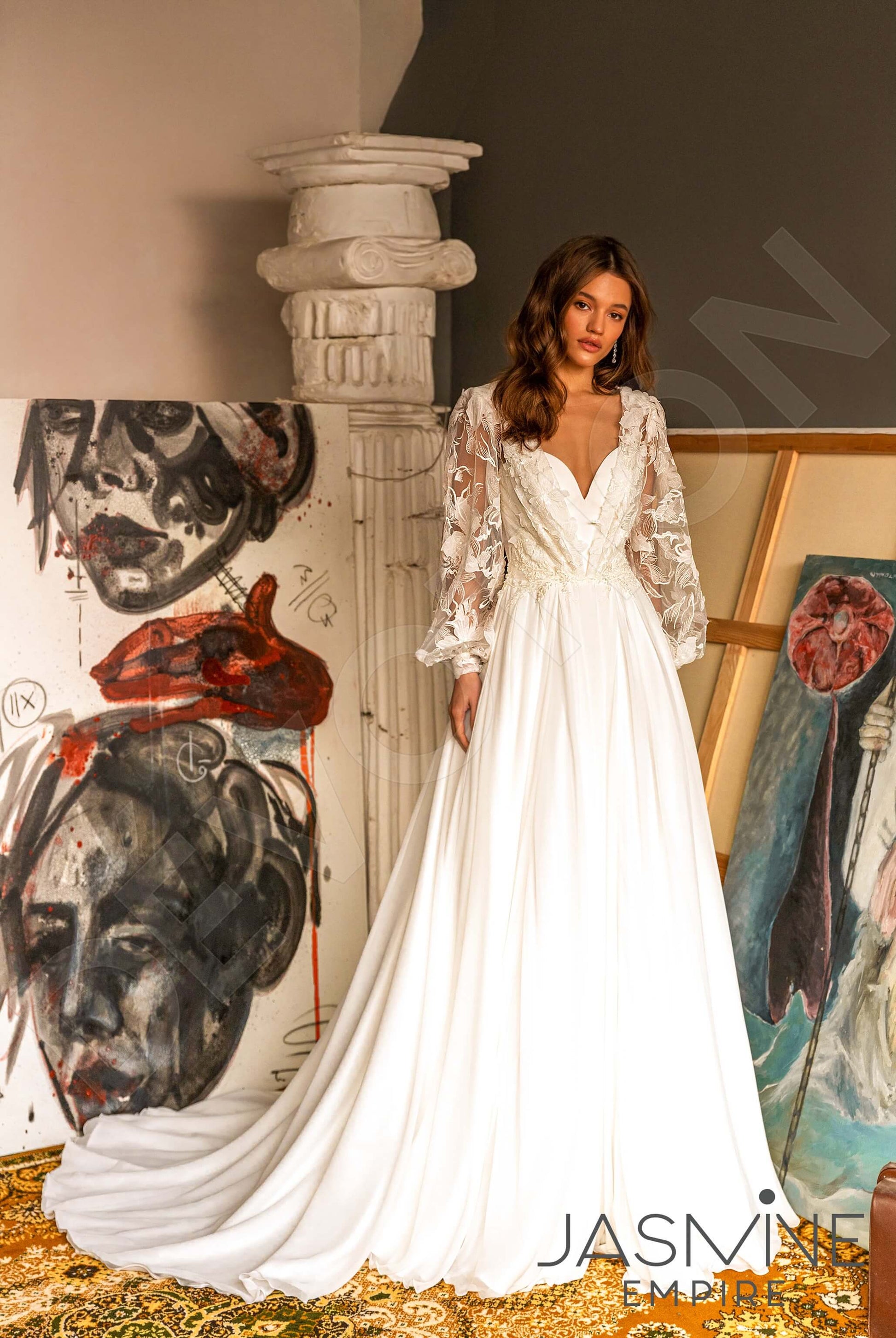 Emma A-line Sweetheart Ivory Wedding dress
