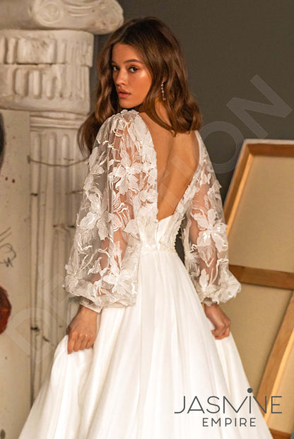 Emma Open back A-line Long sleeve Wedding Dress 3